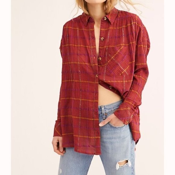 Free People Break My Stride Oversized Tunic Top - Picture 5 of 5